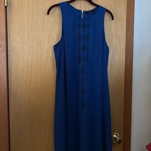 Apt. 9 Blue dress black geometric design sz lg